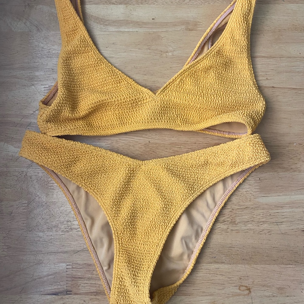 Orange swim suit